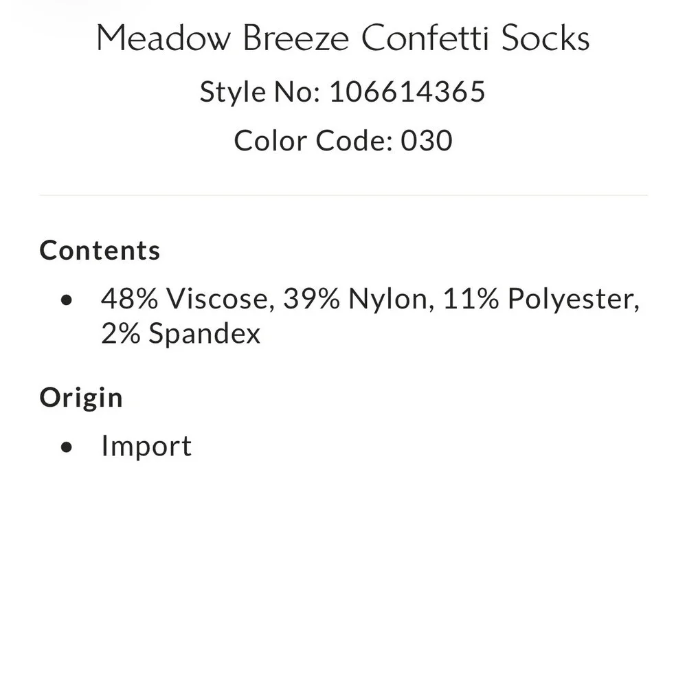 Free People Meadow Breeze Confetti Socks ivory White New NWT classic blend crew